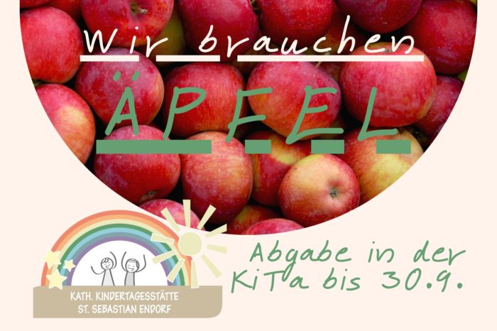 Apfelspenden für den Kindergarten St. Sebastian in Endorf: Gemeinsam zum leckeren Apfelsaft!